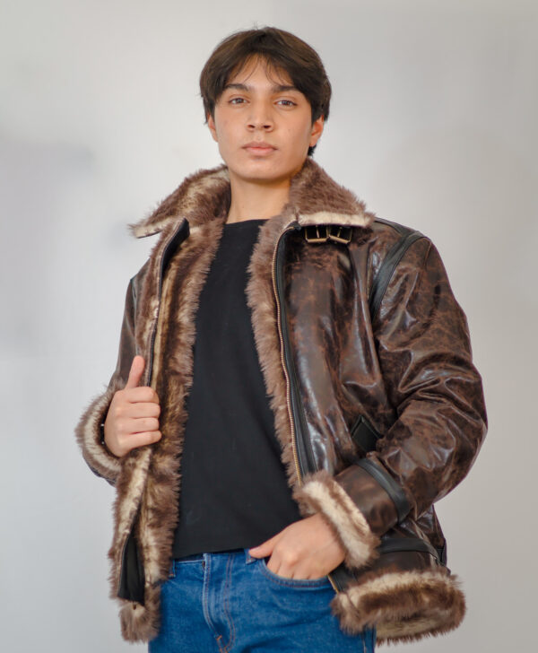 Chamarra Leon Kennedy - Alpine Café Craquelado  